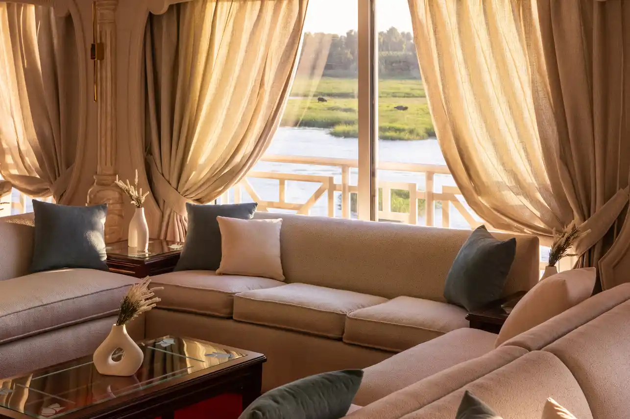 Lounge aboard the MS Nile Crown II Nile Cruise Nile cruise